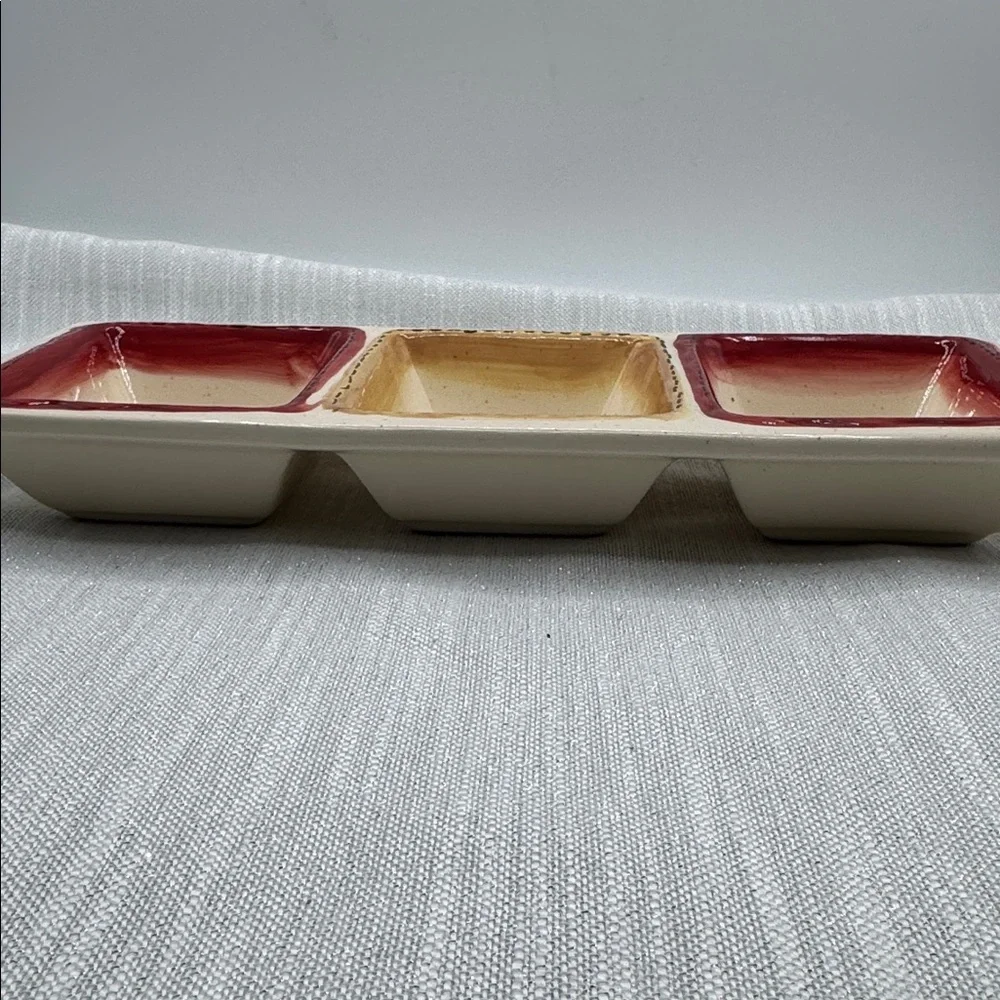 La Dolce Vita grandma’s Gingerbread collection Dish 3 sections 12” X 5” NWOT